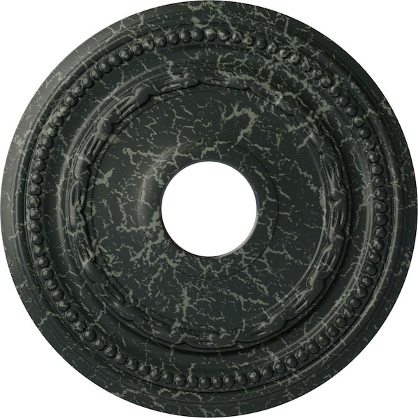 Ekena Millwork Federal Medallion (Canopies up to 8 1/2"), 15 3/8"OD x 3 5/8"ID x 1"P, Painted Turtle Crackle CM15FEPTC - main